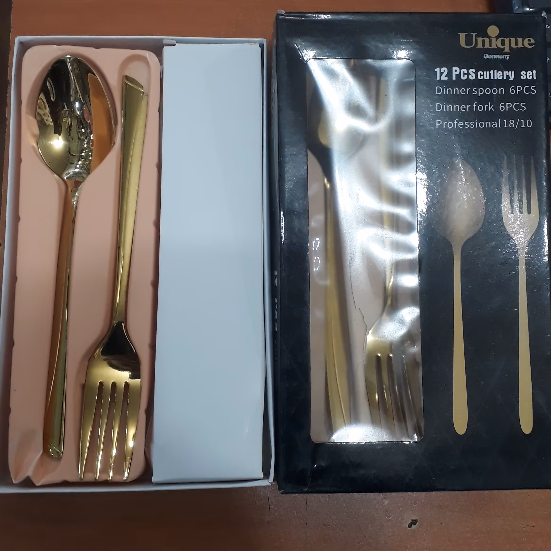 قاشق و چنگال طلایی یونیک 12پارچه