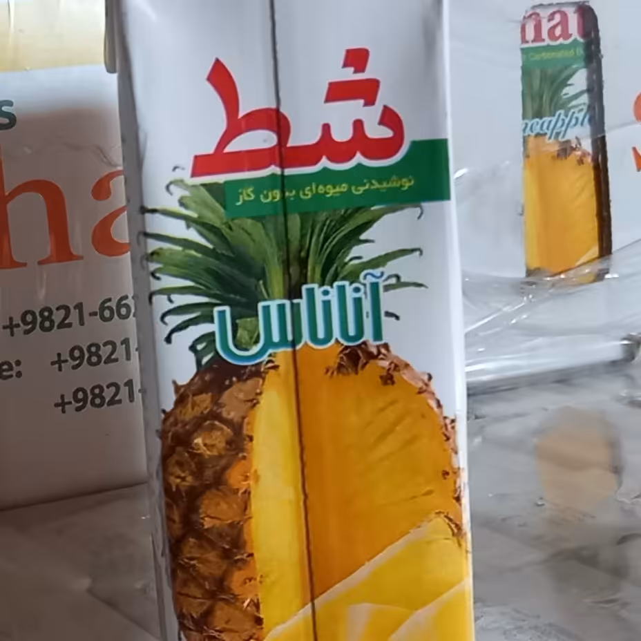 آبمیوه شط ، طعم آناناس ، و 6 طعم مختلف دیگر، انبه،هلو،پرتغال،سیب موز،آلبالو،انار