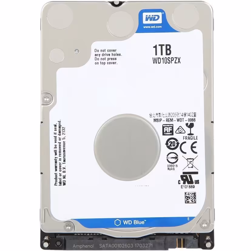 هارد دیسک لپ تاپ وسترن دیجیتال ظرفیت 1 ترابایت