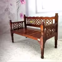 صندلی چوبی سنتی دو نفره ویلا سازه  ارسال با باربری پس کرایه