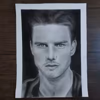 نقاشی چهره سیاه قلم سفارشی....