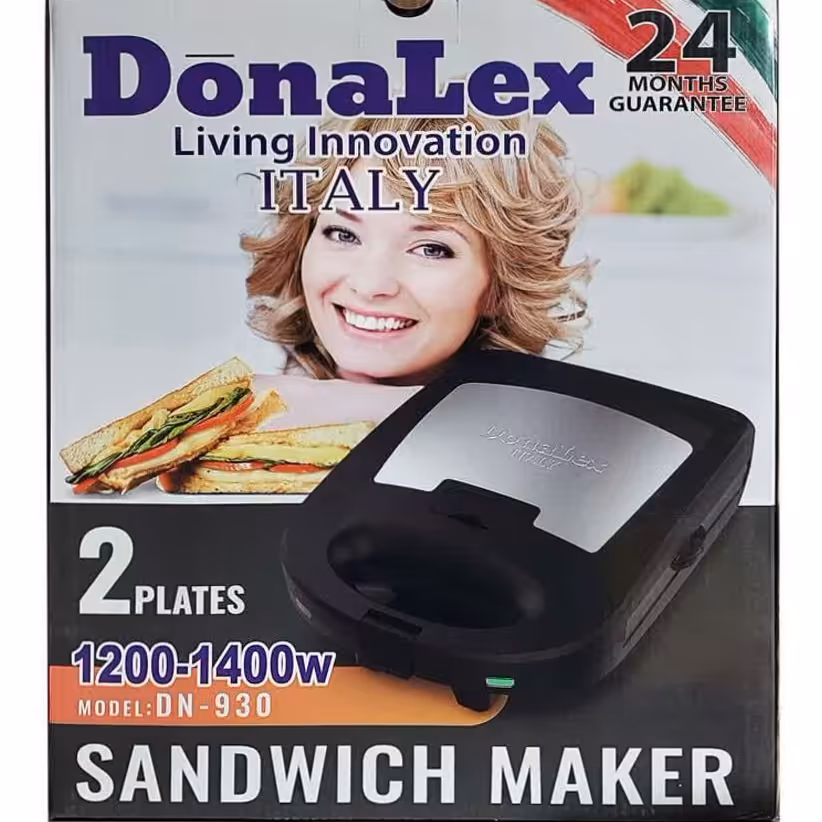 ساندویچ ساز  دوکاره دونالکس مدل 930 مشکی