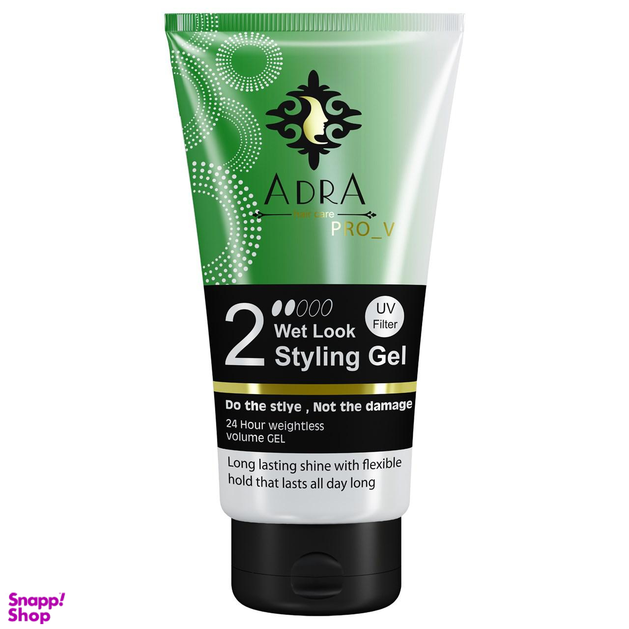 ژل حالت دهنده مو آدرا (Adra) مدل Wet Look Styling Gel حجم 150 میلی لیتر