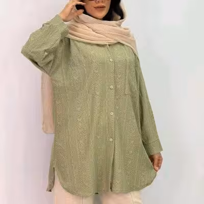 مانتو اسپرت زنانه کرپ مانتو مراکشی ترند سال مدل اسپرت آستین پاگون دار