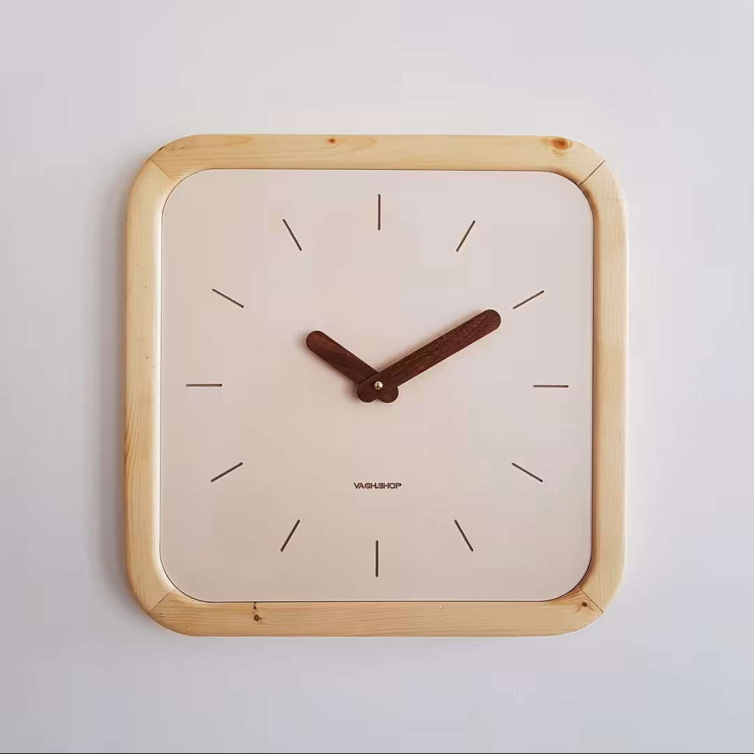 ساعت دیواری چوبی مدل مهسا - چوب نراد