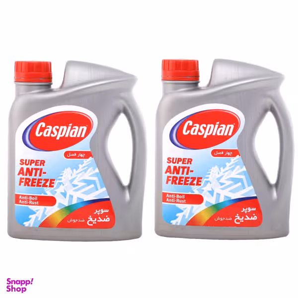 ضدیخ و ضدجوش خودرو کاسپین مدل چهار فصل حجم 4000 میلی لیتر بسته 2 عددی