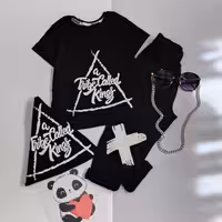 تیشرت شلوار  اسپرت با چاپ مثلثی ،خواهر برادری،جنس پنبه 