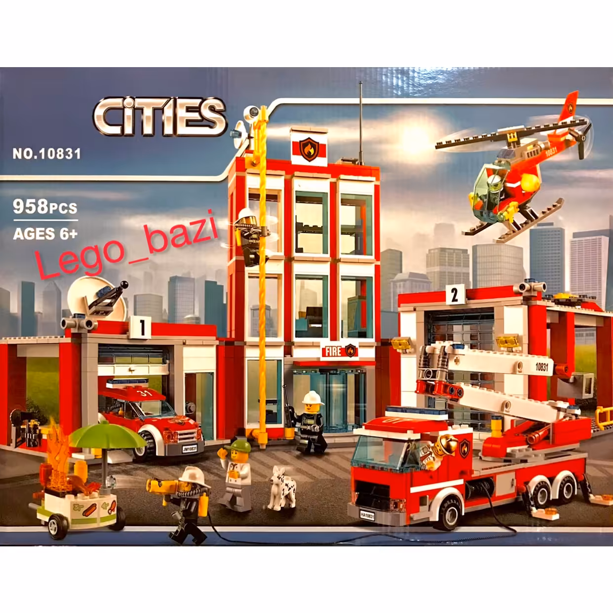 لگو ایستگاه آتشنشانی شهر لگو برند 10831