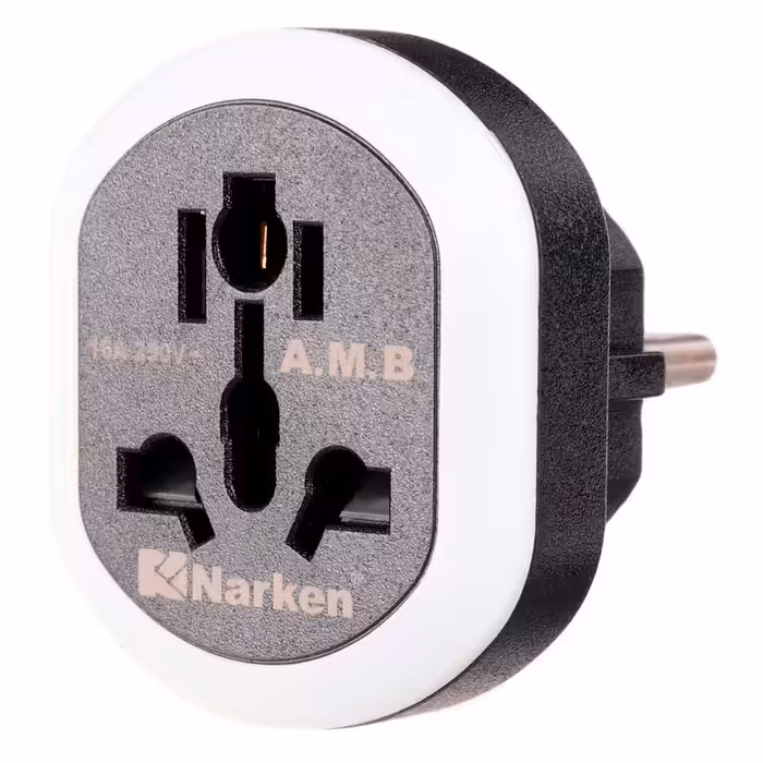 تبدیل 3 به 2 برق اورجینال نارکن مدل NK-110 (ال ای دی دار) | ژیوار مارکت - لپتاپ استوک، لوازم جانبی موبایل و کامپیوتر