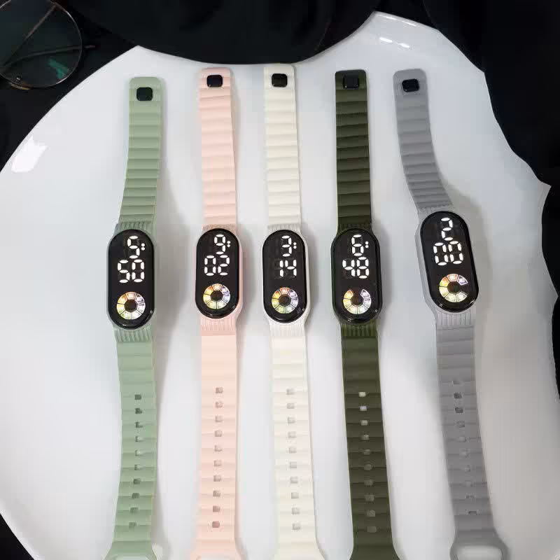 ساعت مچی ال ای دی بند رابر. led