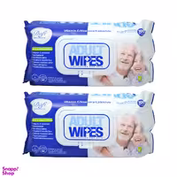 دستمال مرطوب دافی (Dafi) مدل Adult Wipes بسته 100 عددی مجموعه 2 عددی