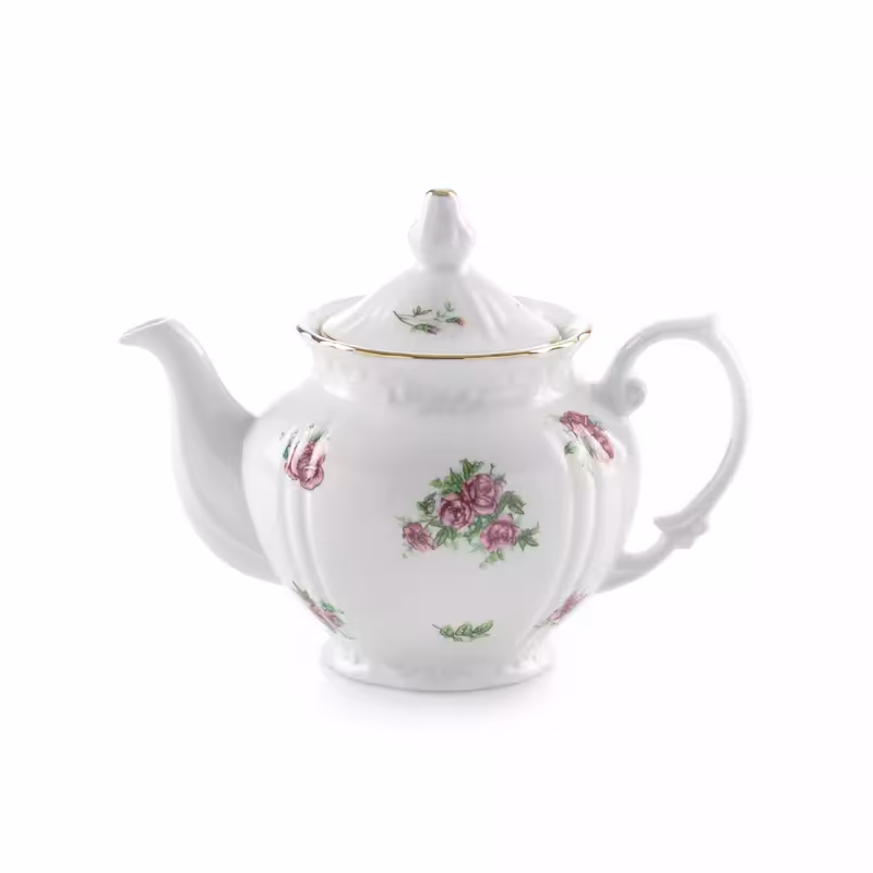 قوری چای چهار ترک چینی زرین بیدگل مینیاتوری (سایز 5)