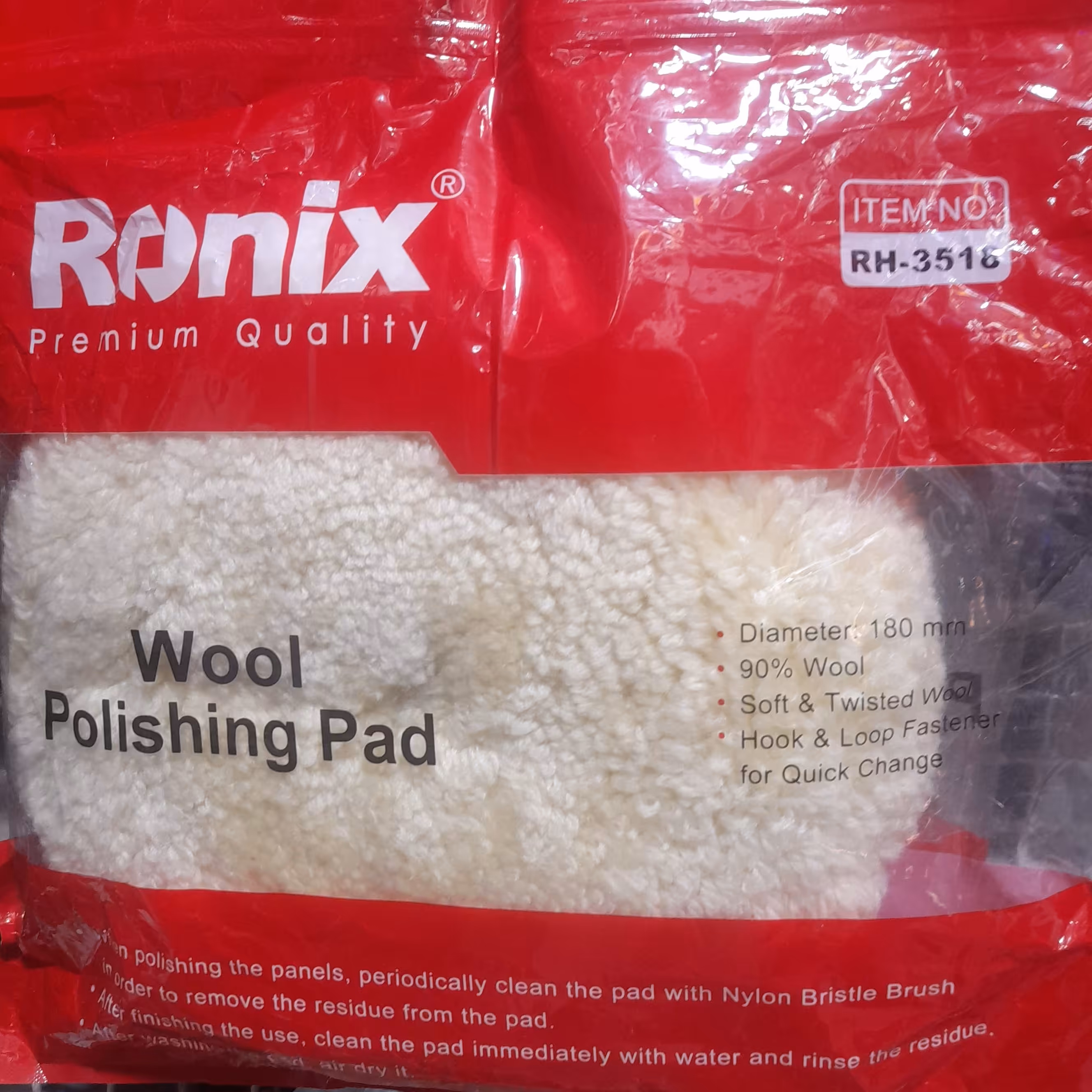 پد پولیش چسبی رونیکس 180 میلیمتری RH-3518