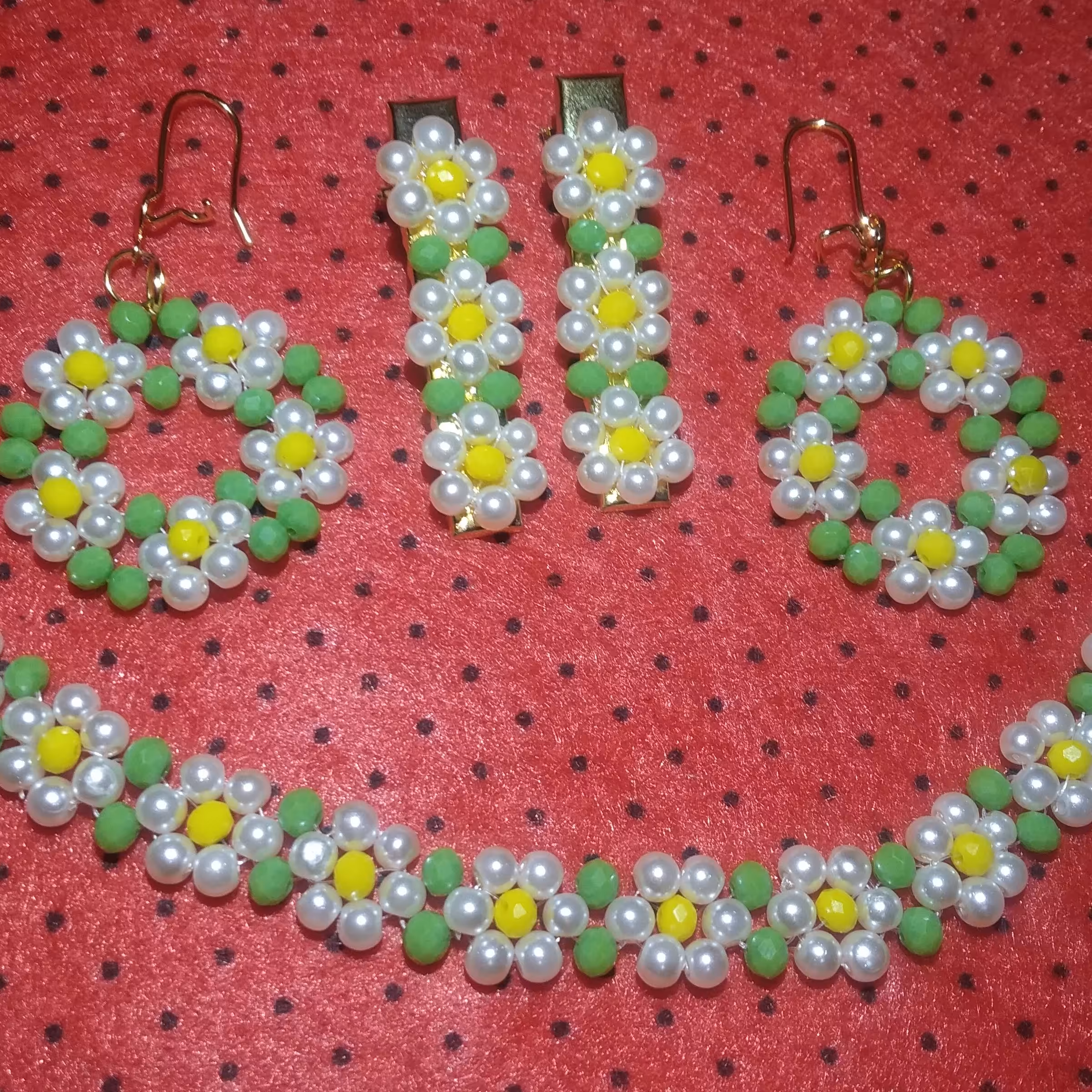 ست گل بابونه کریستال