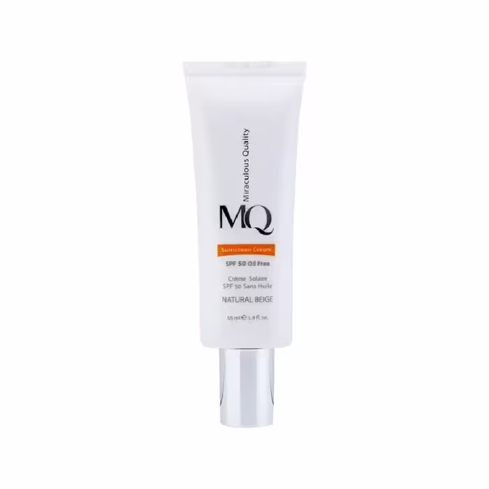 کرم ضد آفتاب نرمال بژ طبیعی ام کیو SPF50 - فروشگاه میرکمالی