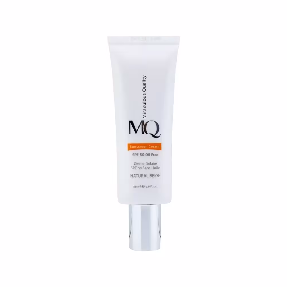 کرم ضد آفتاب نرمال بژ طبیعی ام کیو SPF50 - فروشگاه میرکمالی