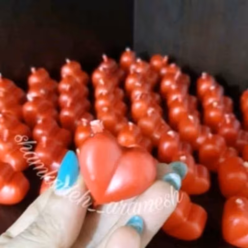 شمع قلب ریز  .رنگ قرمز. دونه ای5000تومان  بسته 10 عددی50 تومان  بسته 50 عددی 230تومان  