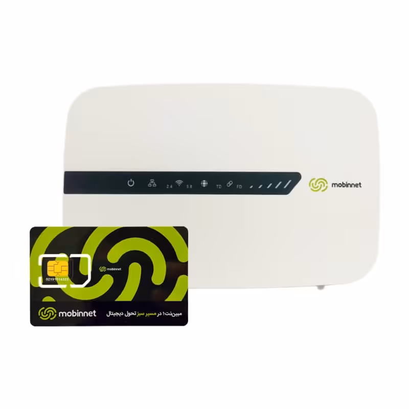مودم 4G/4.5G مبین نت مدل MN6500Q به همراه سیم کارت 360 درجه 100 گیگابایت اینترنت شش ماهه
