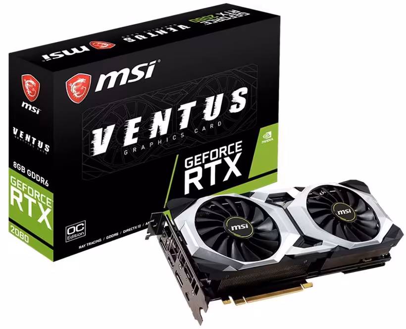 کارت گرافیک ام اس آی مدل GEFORCE RTX 2080 VENTUS OC با حافظه 8 گیگابایت
