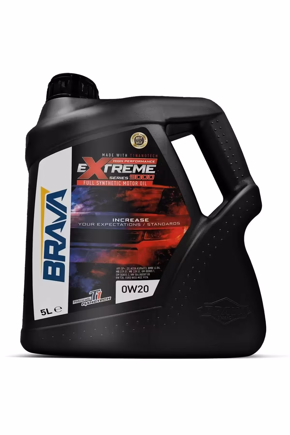 روغن و مکمل موتور EXTREME 9000 0W20 4X 5 LT مصنوعی کامل Brava
