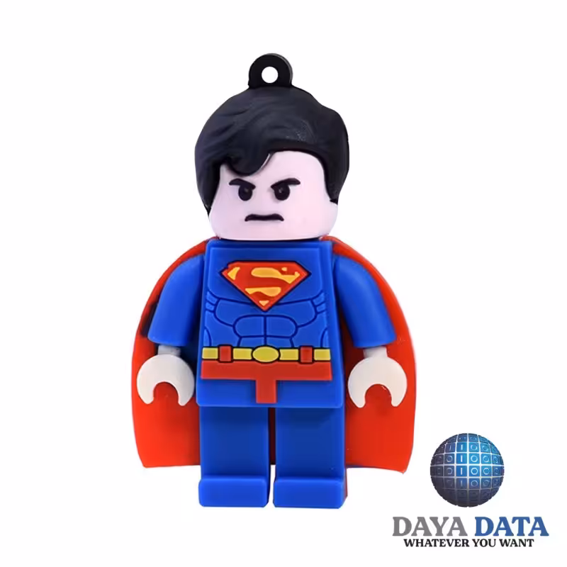 فلش مموری فانتزی دایا دیتا لگو سوپرمن مدلPC1056-1 ظرفیت16GB-USB2 رنگ آبی