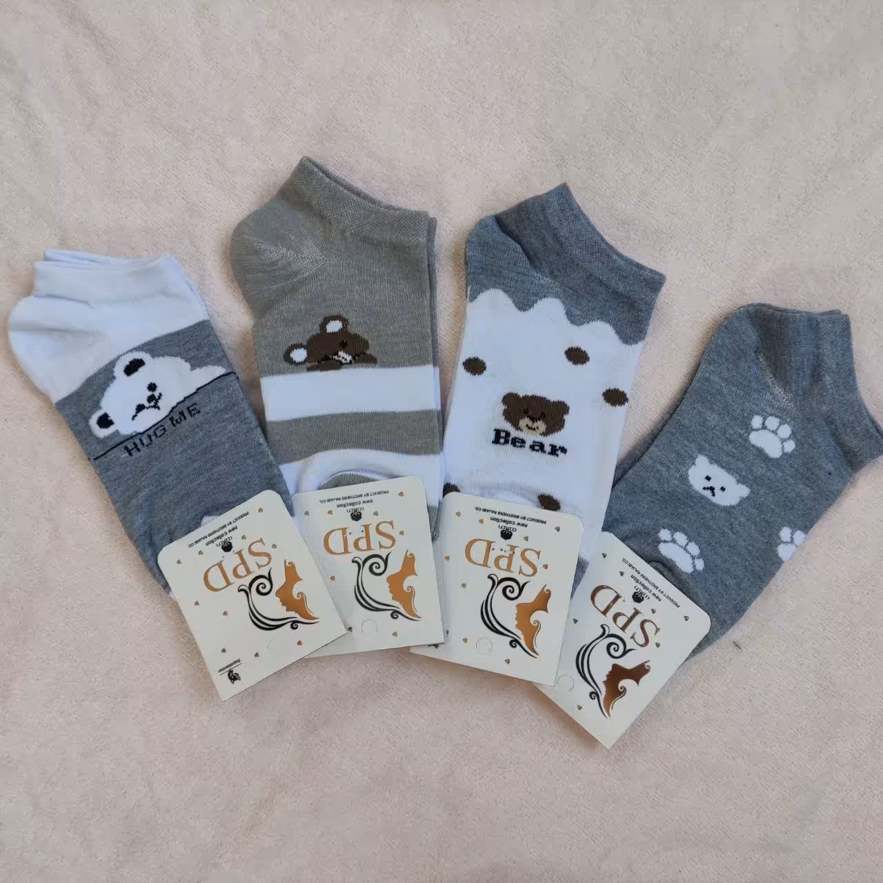 جوراب مچی دخترانه و زنانه خاکستری 