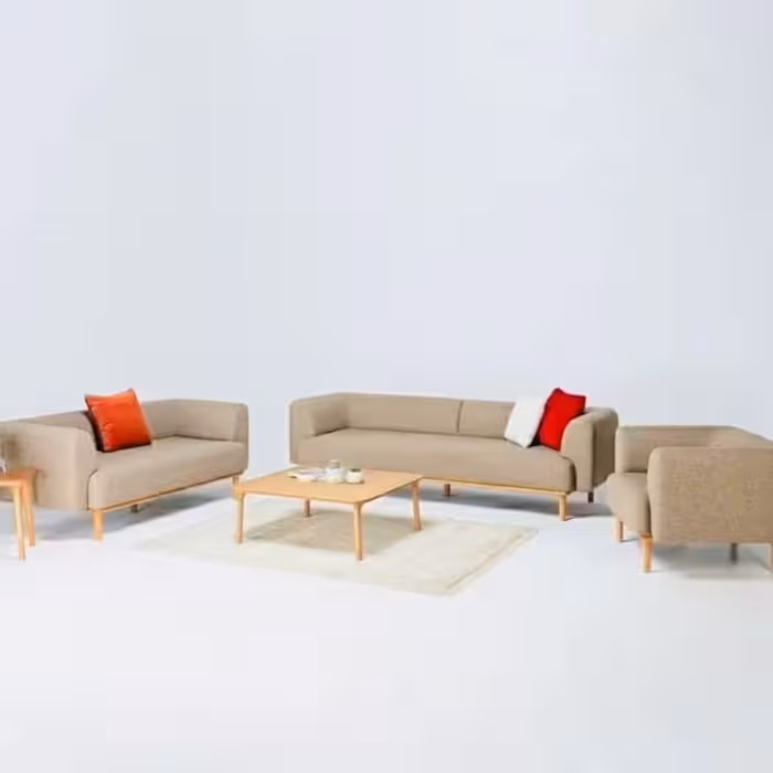 مبل راحتی مدل کاپر هفت نفره تکی ها پارچه ای چوب راش گرجستان و پارچه اعلا