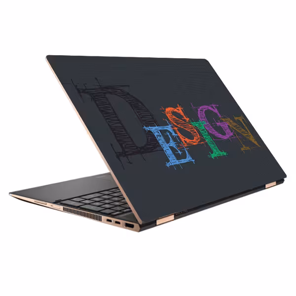 استیکر لپ تاپ طرح Design کد 03 مناسب برای لپ تاپ 15.6 اینچ