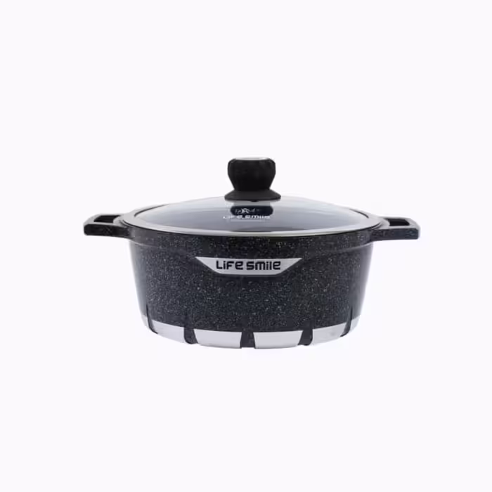 قابلمه لایف اسمایل  سایز 32 رنگ زرشکی مدل FLCM-P32