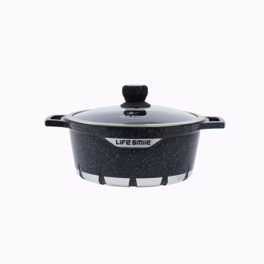 قابلمه لایف اسمایل  سایز 32 رنگ زرشکی مدل FLCM-P32