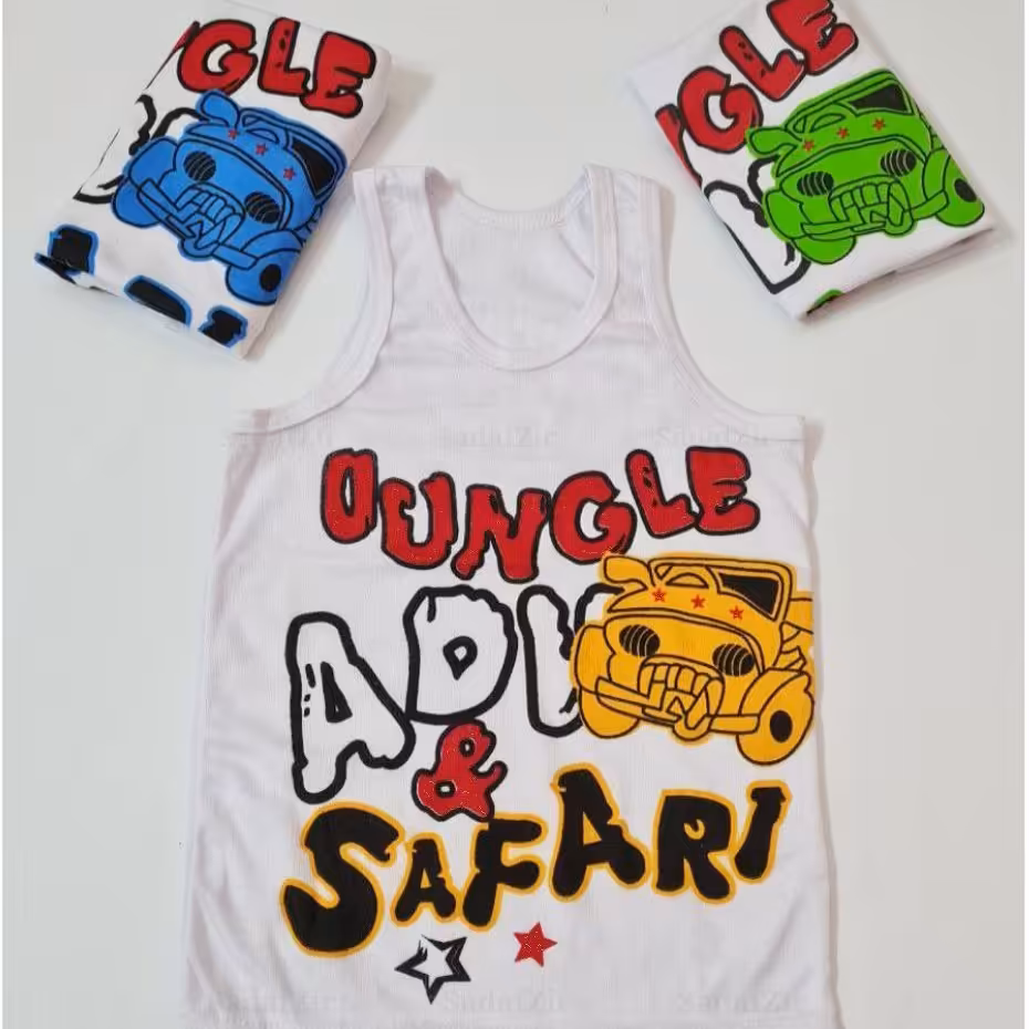 رکابی چاپدار پسرانه نخی کیفیت عالی