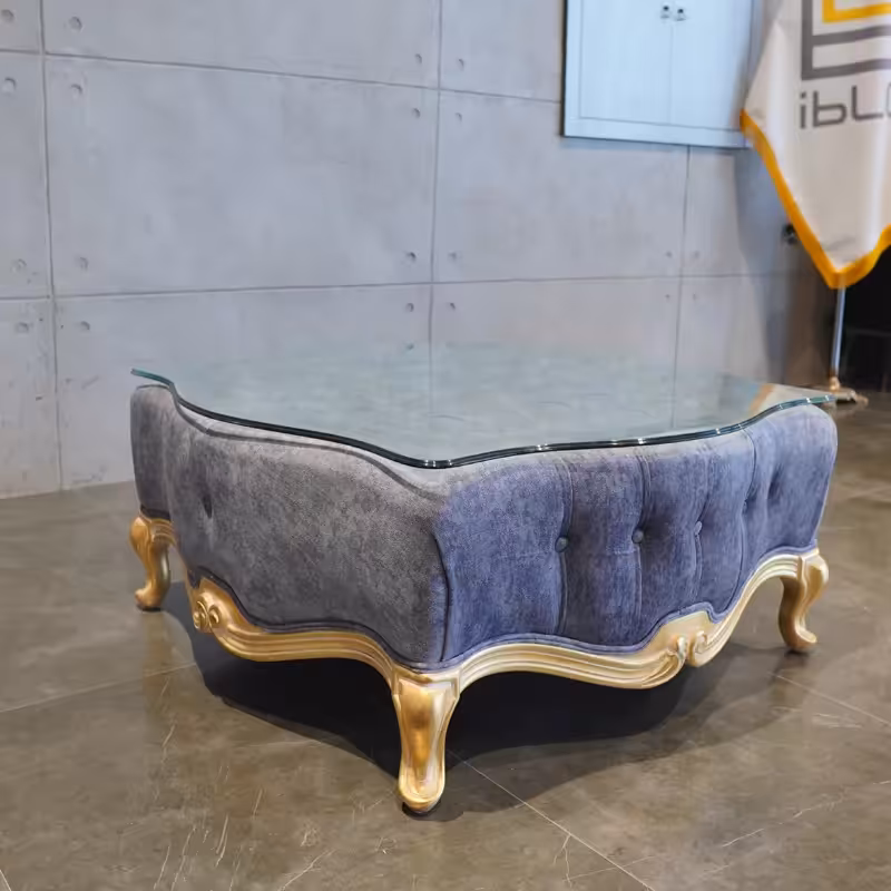 میز جلو مبلی کلاسیک لمیا (آبی)