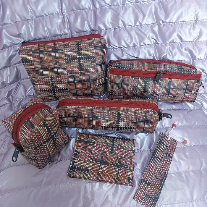 ست 6 تایی جامدادی قرمز طرح ساده