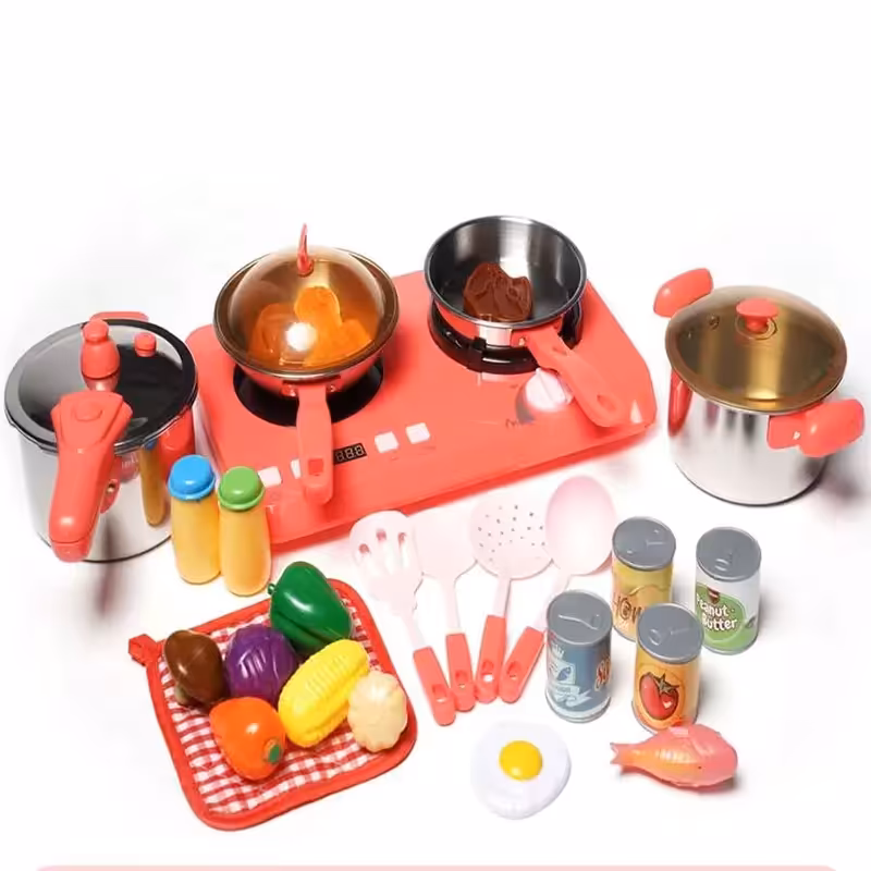 اجاق گاز  اسباب بازی رومیزی 32 تکه رنگ صورتی کد 555BX046