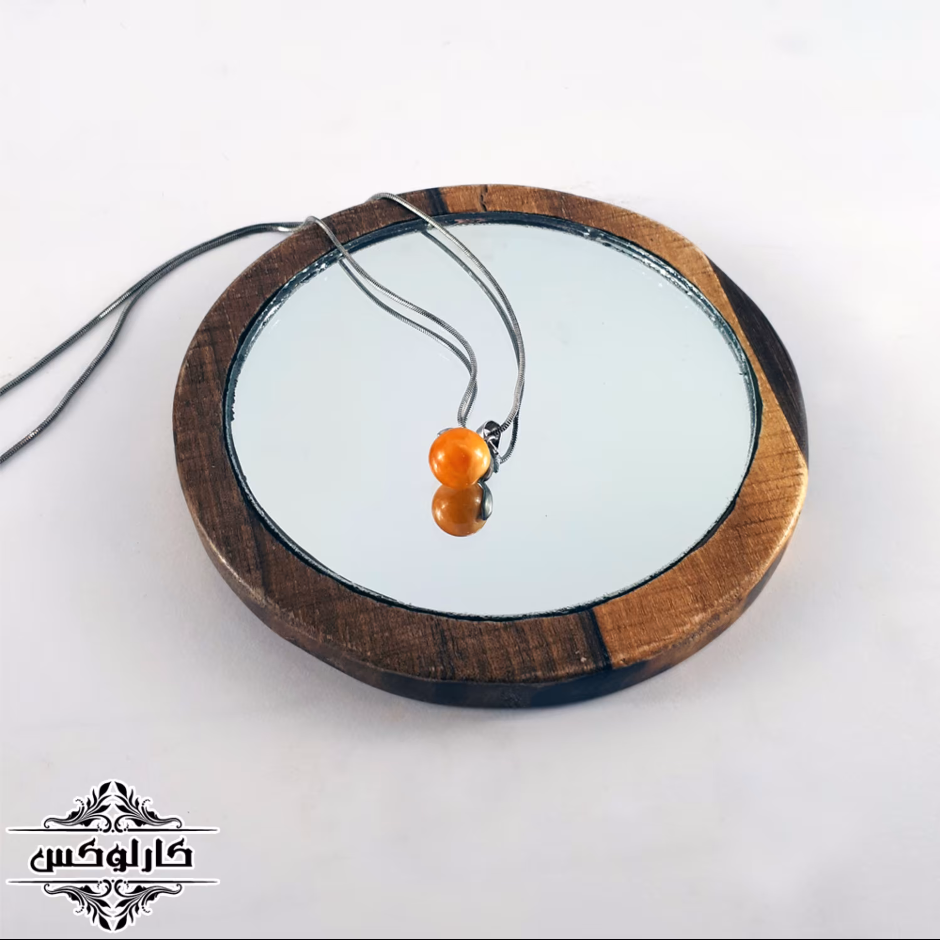 آینه کیفی چوبی