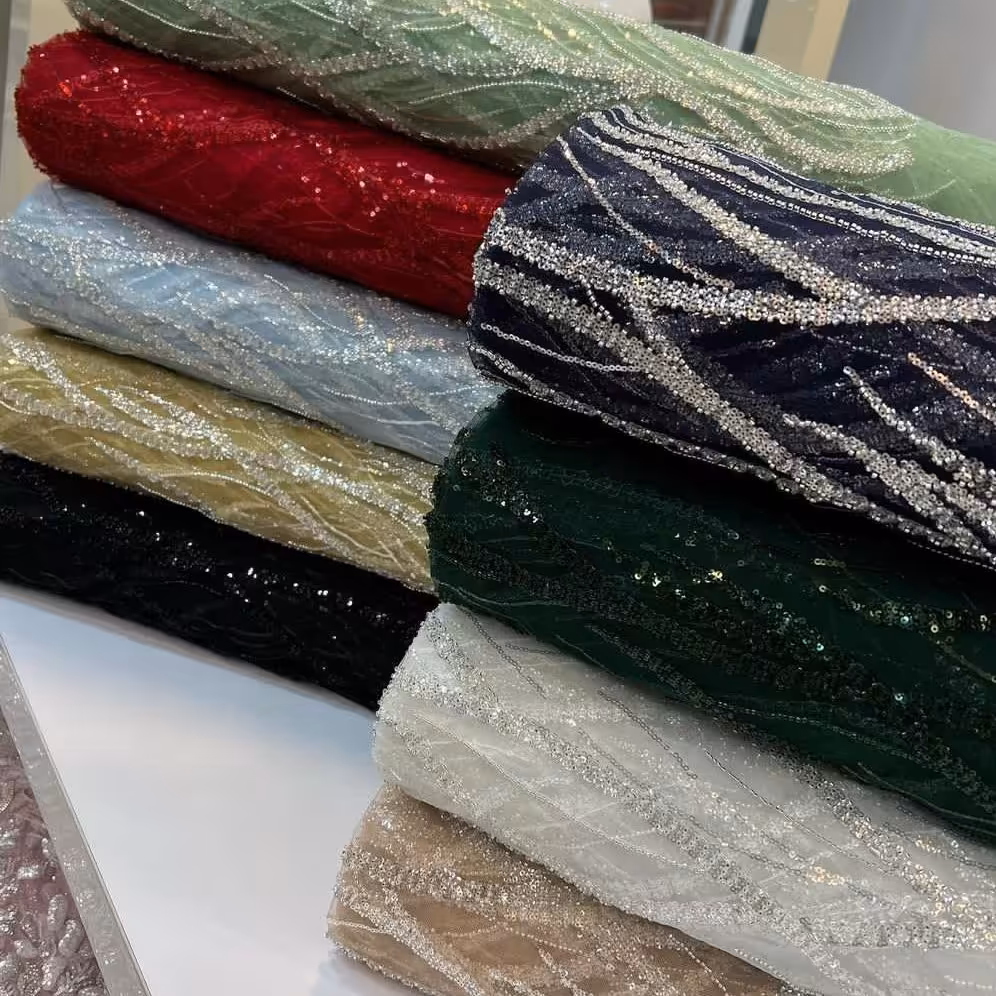 پارچه مجلسی طرح خطی شاخه ای