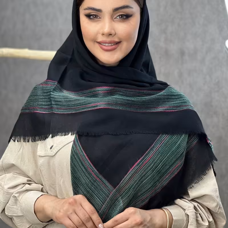روسری نخی مشکی محرمی ارسال رایگان
