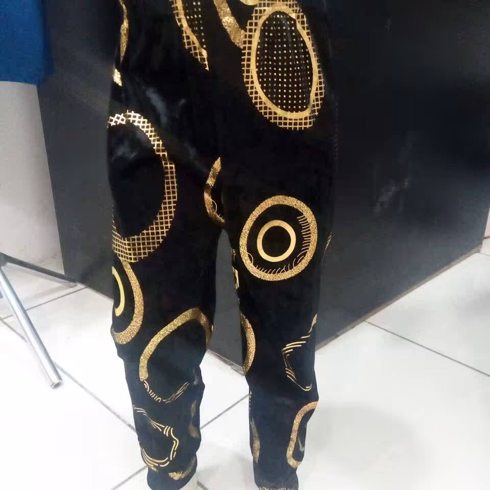 شلوار مخمل طلا کوب دخترانه