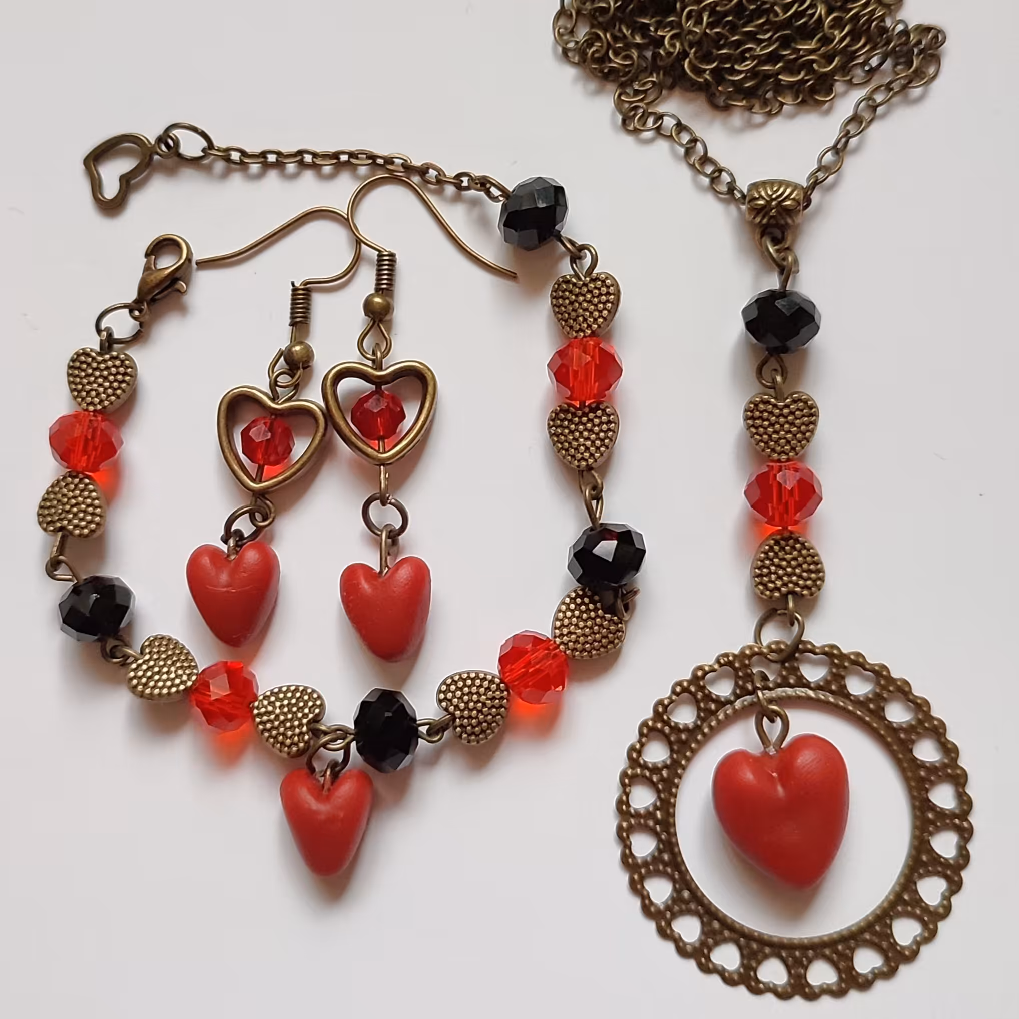 ست زیورآلات قلب ولنتاین