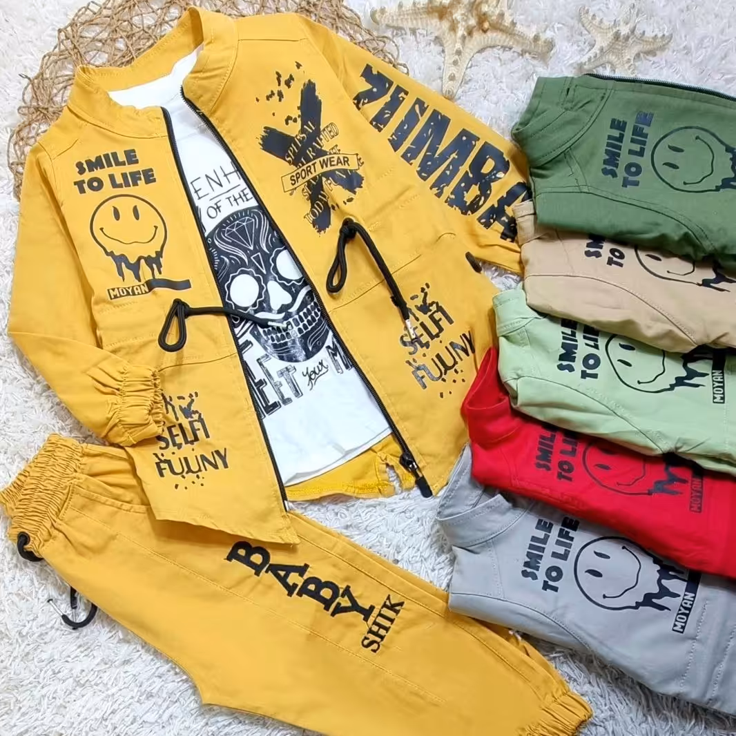 سه تیکه کتان درجه یک بسیار زیبا و با کیفیت فوق العاده عالی