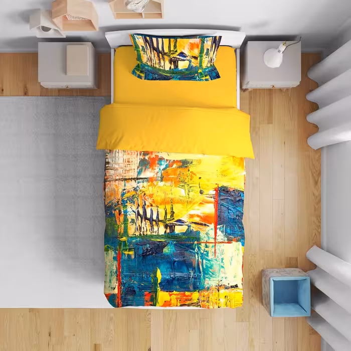 روتختی یک نفره آلوئه ورا لومانا 4تکه طرح Paint