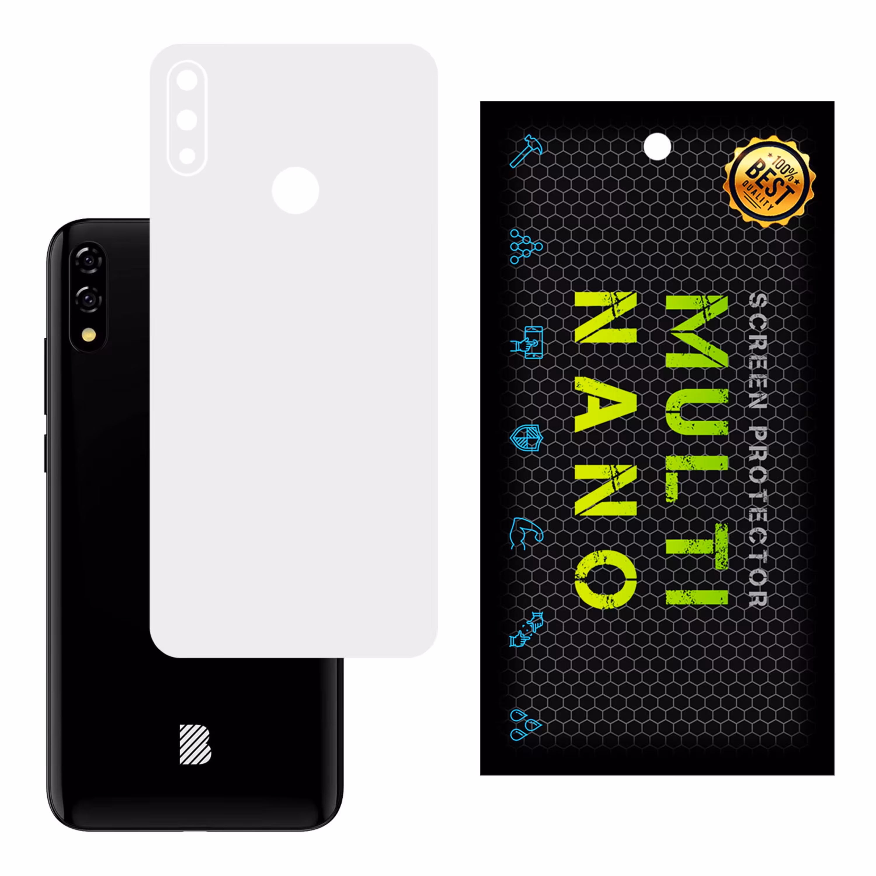 برچسب پوششی MultiNano مدل X-F1M-White برای پشت موبایل بلو G8