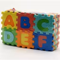 بسته پازل حروف و اعداد لاتین متوسط بافوم