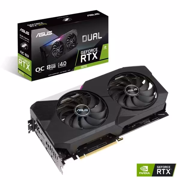 مشخصات، قیمت و خرید کارت گرافیک ایسوس مدل ASUS DUAL RTX3070 O8G (None LHR)