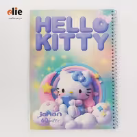 دفتر 60 برگ سیمی فانتزی جهان طرح Kitty4