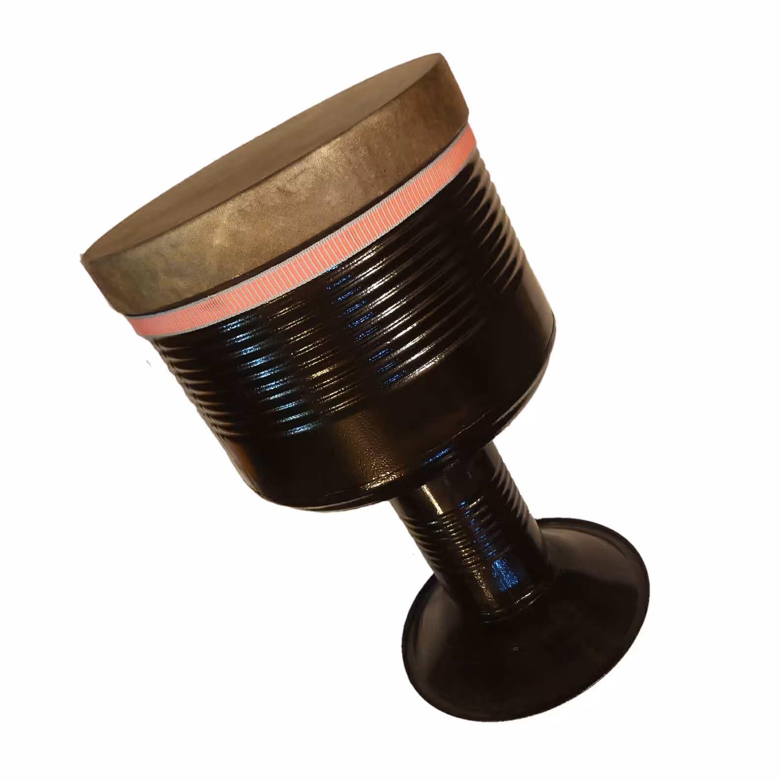 تمبک بدنه فلزی پوست طبیعی بزرگسال