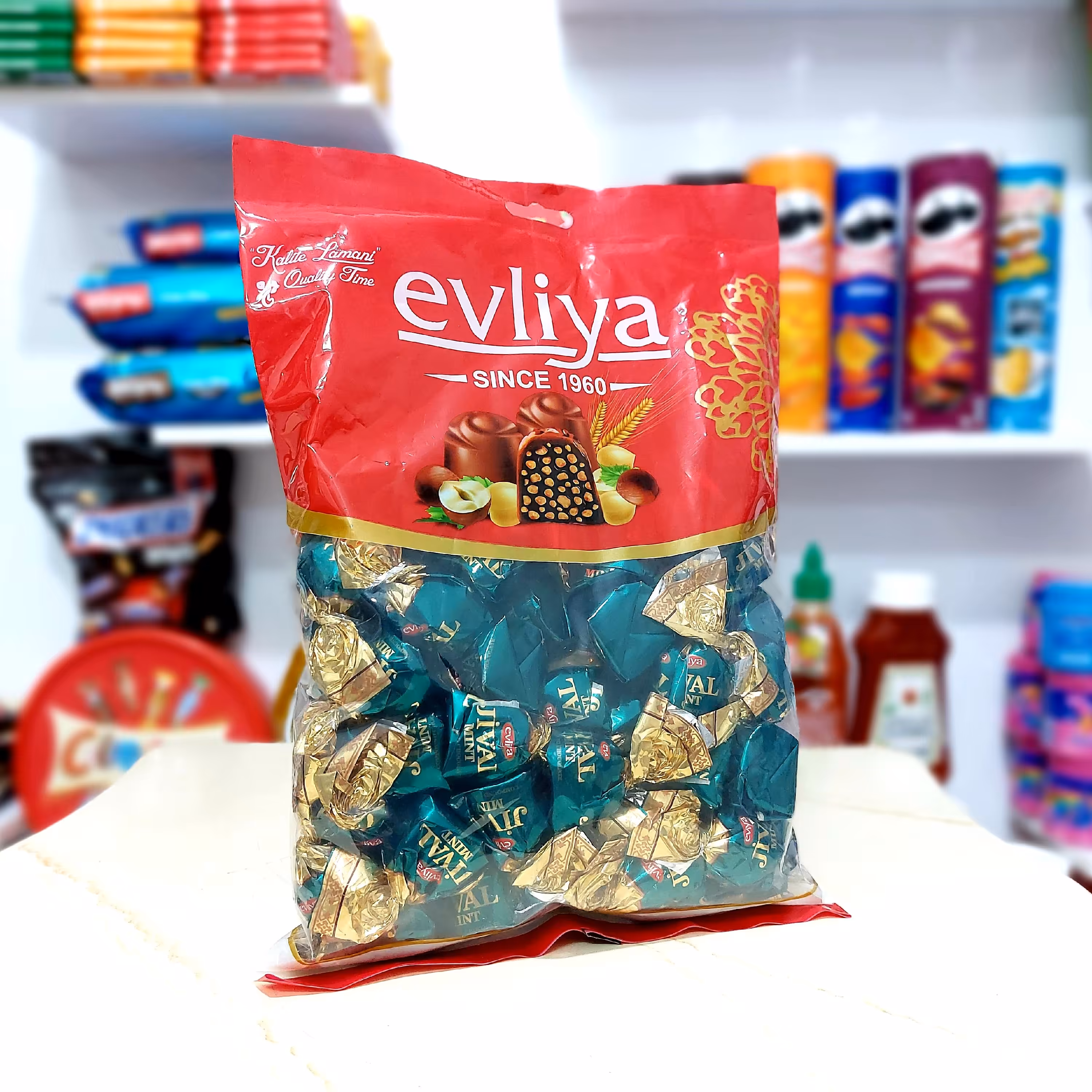 شکلات یک کیلویی اولیا ارسال رایگان کاکائویی سراسر کشور محصول کشور ترکیه