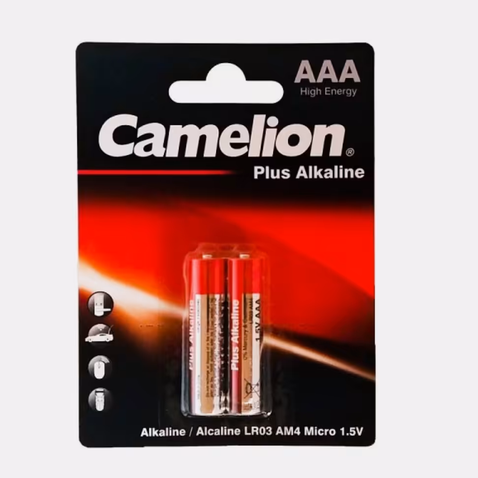باتری نیم قلمی camelion مدل plus alkaline بسته 2 عددی


