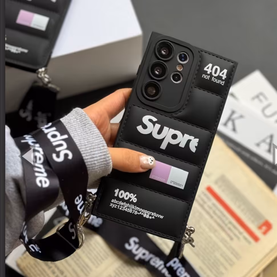 قاب گوشی پافر Supreme با بند آیفون ، سامسونگ ، شیائومی (کدC1517)،هزینه ارسال رایگان، فروشگاه جاسپرمال