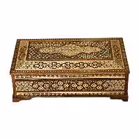 جعبه قاشق و چنگال خاتم کاری مدل چهارگل کد 02
